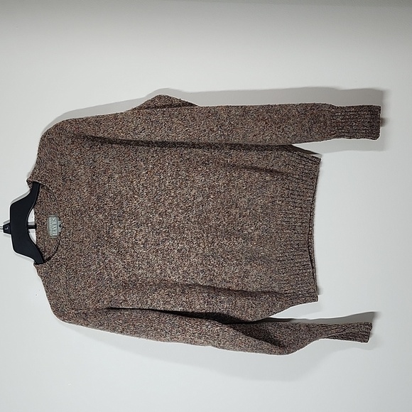 Women's Brown Crew Neck Sweater - Picture 4 of 8
